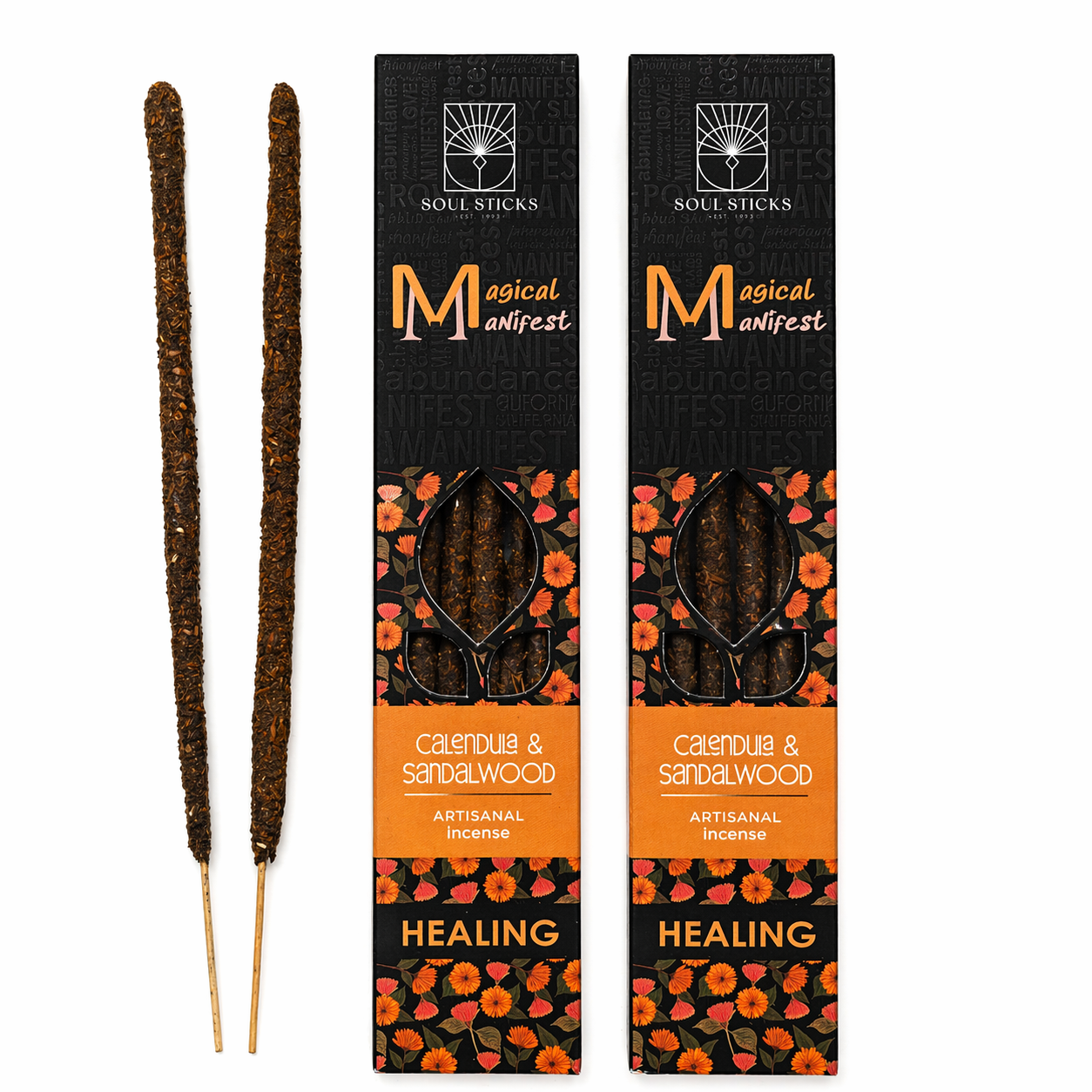 Incense Sticks Healing Calendula Sandalwood Magical Manifest