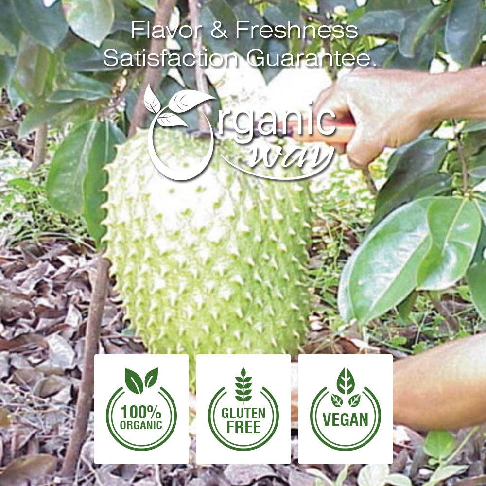 Dried Soursop Fruit Coarse Cut (Annona muricata) - Vegan, Non-GMO & Gluten Free | Tested for Heavy Metal and Purity | 100% Raw from Sri Lanka