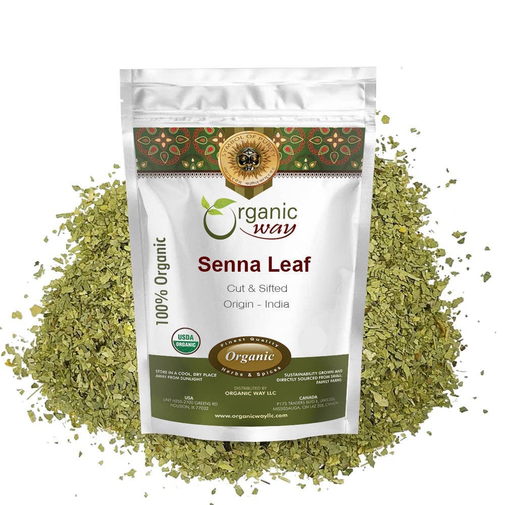 Senna Leaf Cut & Sifted (Cassia angustifolia) - Herbal Tea | Kosher & USDA Certified | Vegan, Non-GMO & Gluten Free | Tested for Heavy Metal | 100% Raw from India